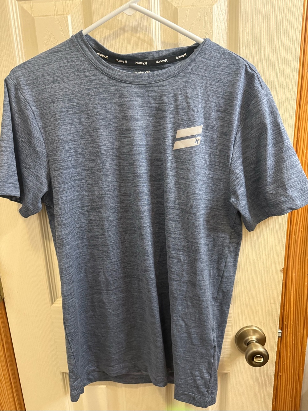 Hurley Men's Blue Heather Short Sleeve Logo Tee
